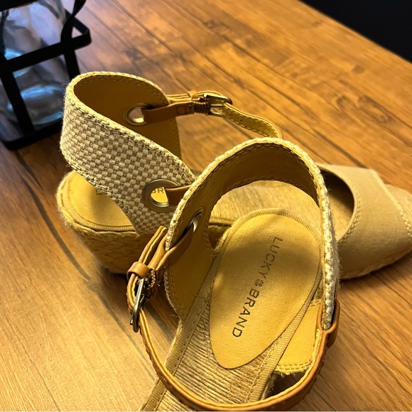 Yellow Wedge Sandals - Picture 5 of 6